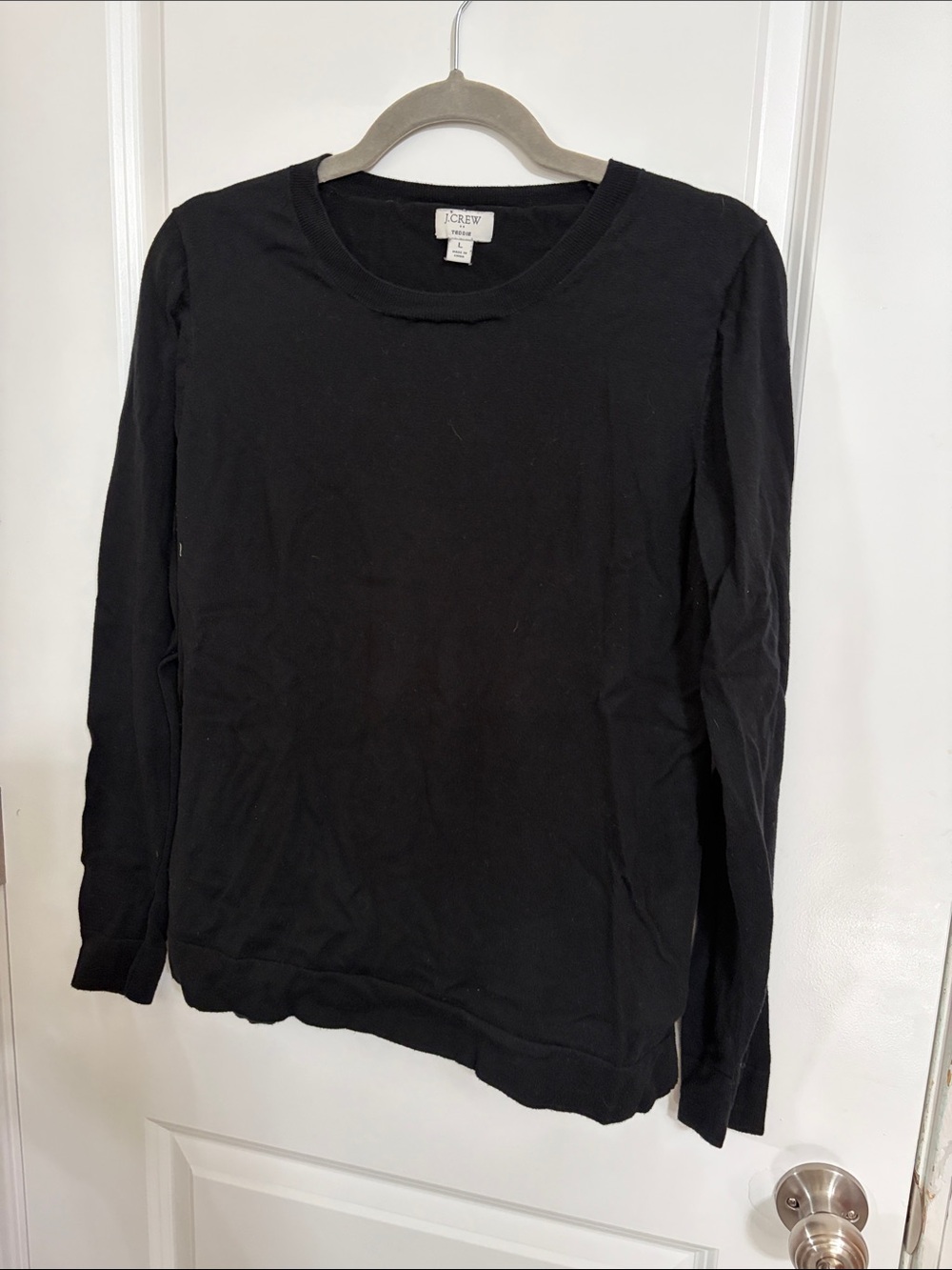 J. Crew Black Long Sleeve Crewneck Sweatshirt